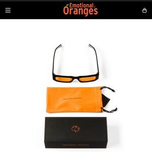 Emotional Oranges Black and Orange UNISEX Sunglasses